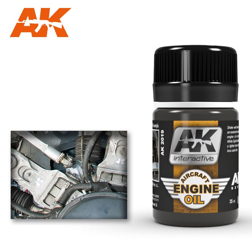 AIRCRAFT ENGINE OIL Enamel Paint AK INTERACTIVE    | Red Claw Gaming