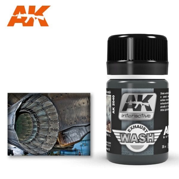 WASH FOR EXHAUST Enamel Paint AK INTERACTIVE    | Red Claw Gaming