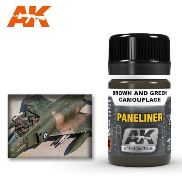Paneliner for brown and green camouflage 35ml Enamel Paint AK INTERACTIVE    | Red Claw Gaming