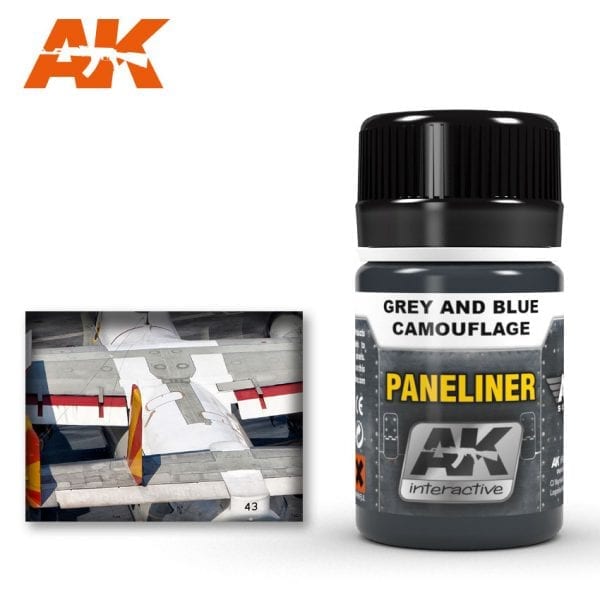 Paneliner for grey and blue camouflage 35ml Enamel Paint AK INTERACTIVE    | Red Claw Gaming