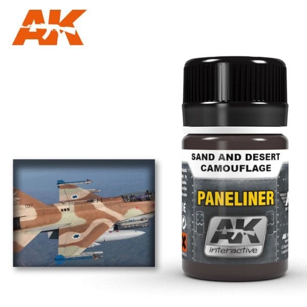 Paneliner for sand and desert camouflage 35ml Enamel Paint AK INTERACTIVE    | Red Claw Gaming