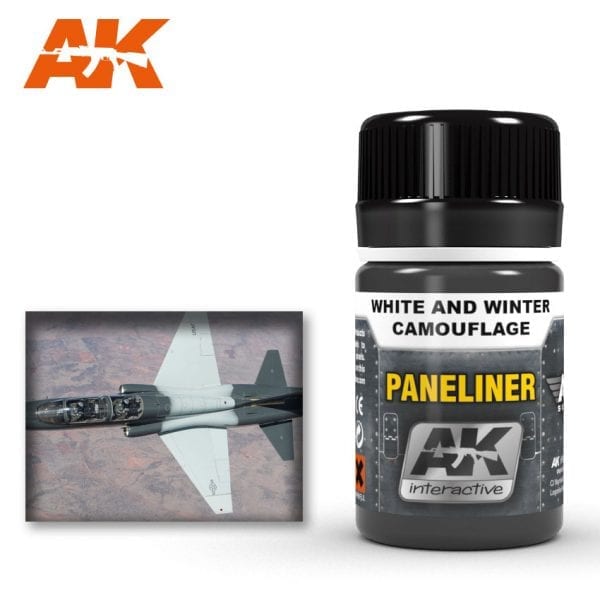 Paneliner for white and winter camouflage 35ml Enamel Paint AK INTERACTIVE    | Red Claw Gaming