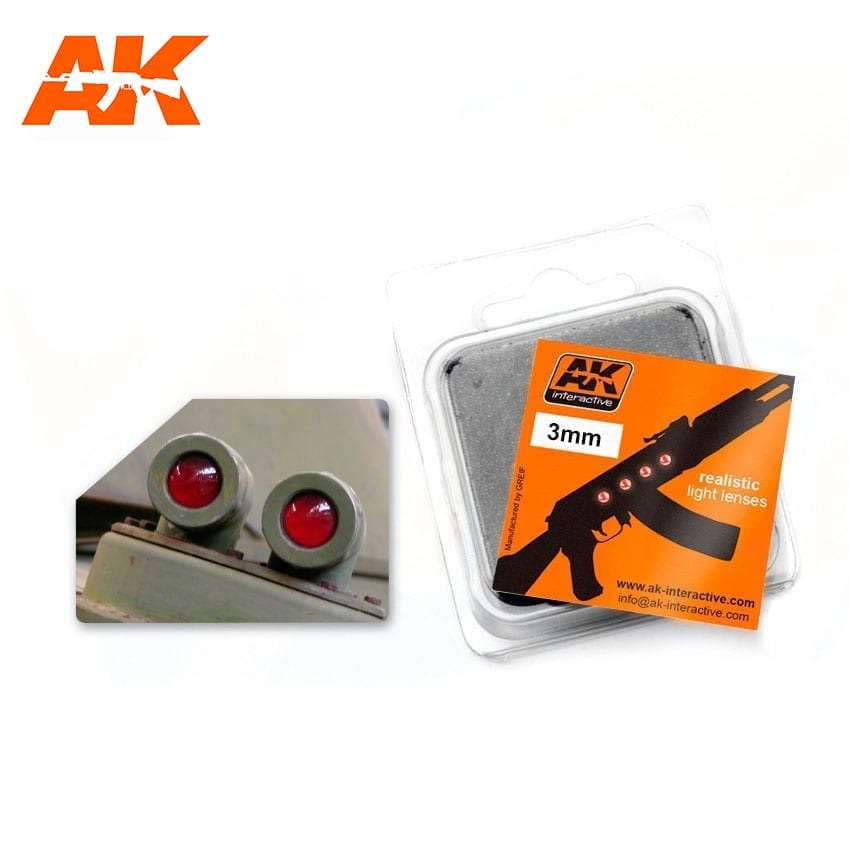 AK Lenses 3mm Hobby Supplies AK INTERACTIVE Red   | Red Claw Gaming