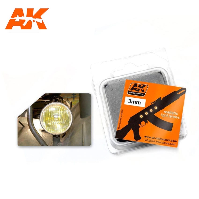 AK Lenses 3mm Hobby Supplies AK INTERACTIVE Red   | Red Claw Gaming