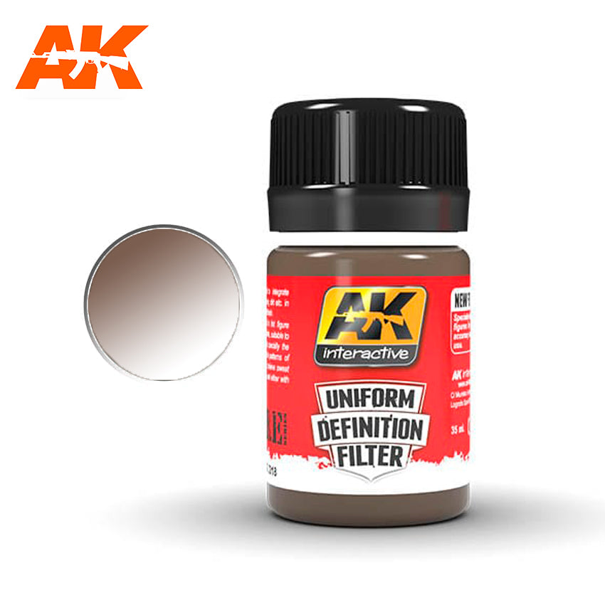UNIFORM DEFINITION FILTER BROWN GLAZE 3rd Generation Acrylic AK INTERACTIVE    | Red Claw Gaming