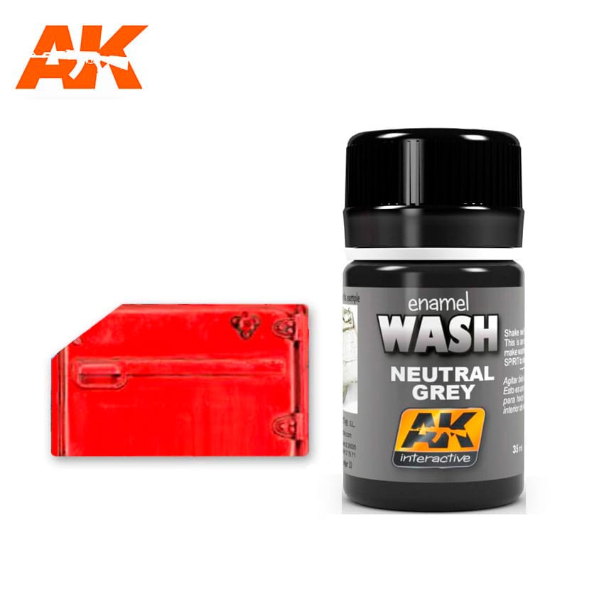 NEUTRAL GREY FOR WHITE/BLACK WASH Enamel Paint AK INTERACTIVE    | Red Claw Gaming