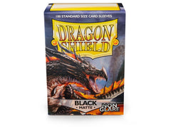 Dragon Shield Non-Glare Sleeve - Black 100ct Dragon Shield Dragon Shield    | Red Claw Gaming