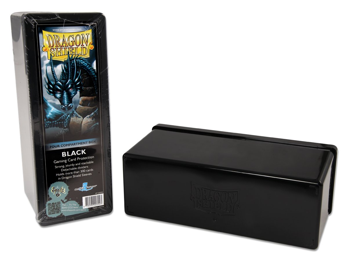 Dragon Shield Four Compartment Box – Black Dragon Shield Dragon Shield    | Red Claw Gaming