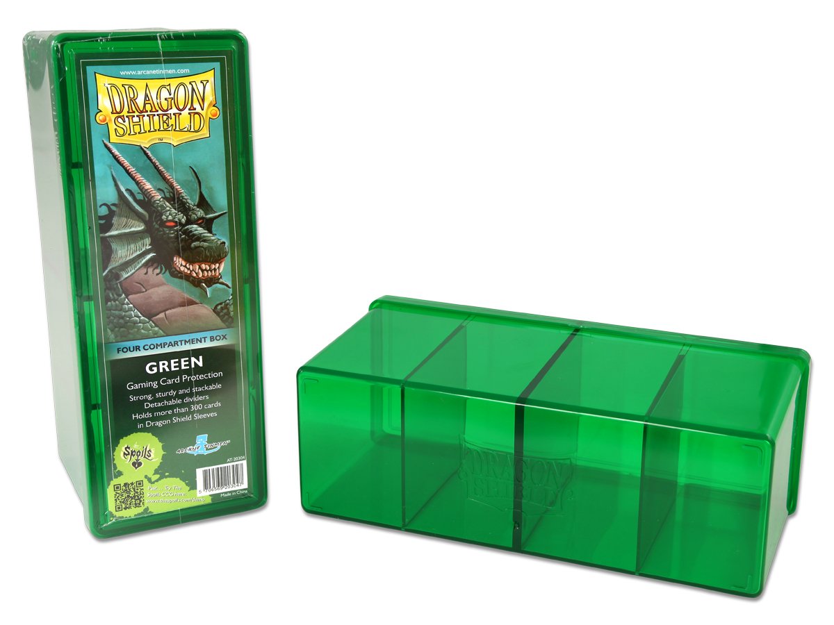 Dragon Shield Four Compartment Box – Green Dragon Shield Dragon Shield    | Red Claw Gaming