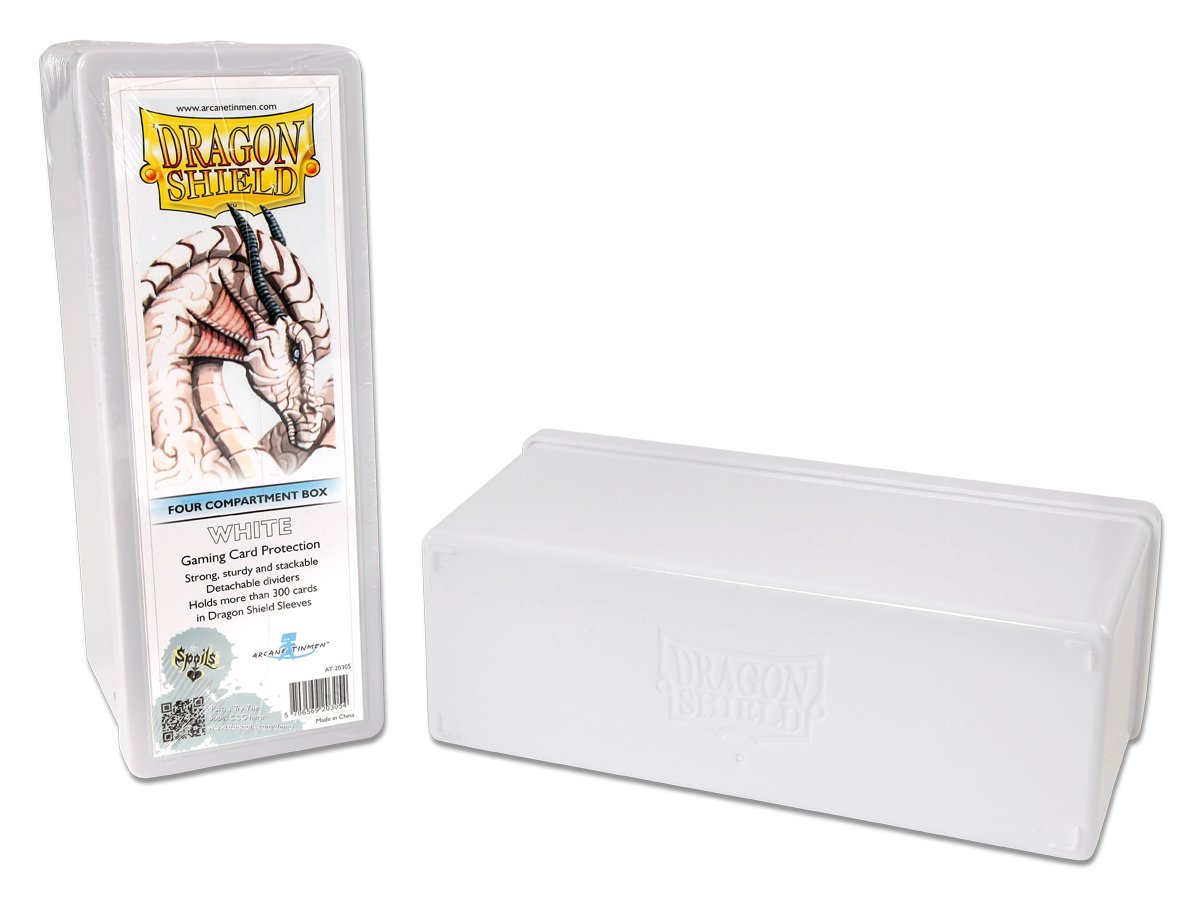 Dragon Shield Four Compartment Box – White Dragon Shield Dragon Shield    | Red Claw Gaming