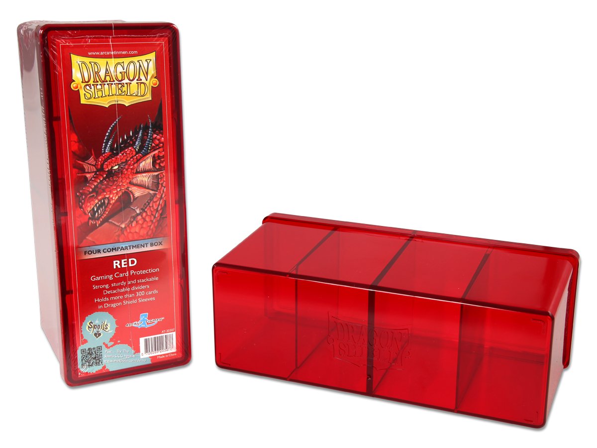 Dragon Shield Four Compartment Box – Red Dragon Shield Dragon Shield    | Red Claw Gaming
