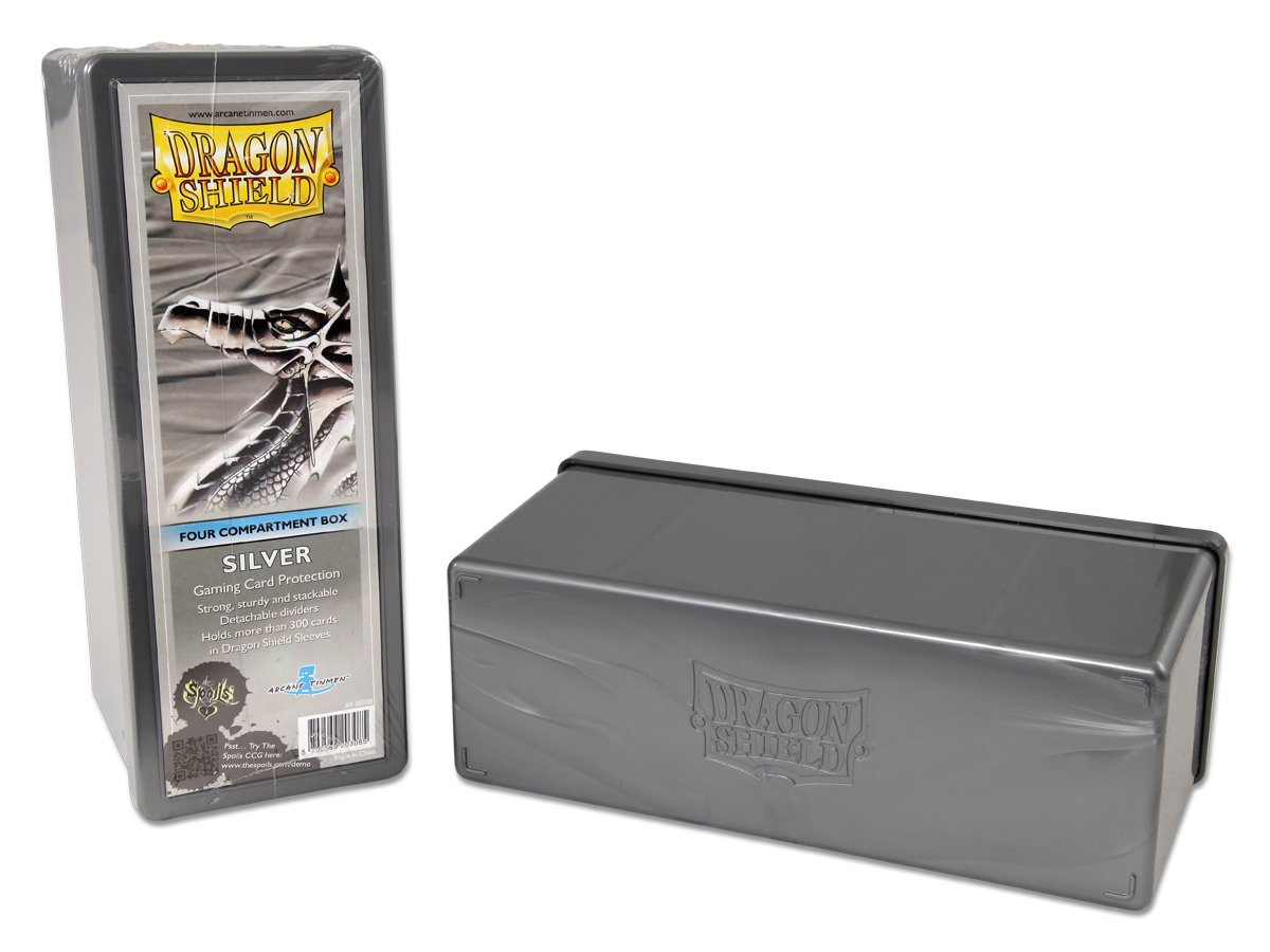 Dragon Shield Four Compartment Box – Silver Dragon Shield Dragon Shield    | Red Claw Gaming