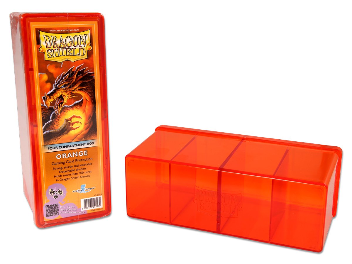 Dragon Shield Four Compartment Box – Orange Dragon Shield Dragon Shield    | Red Claw Gaming