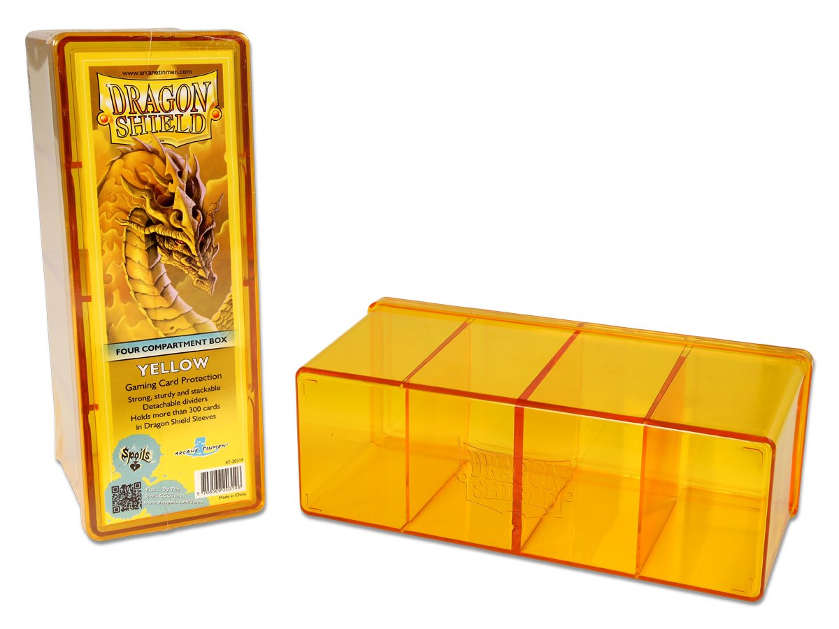 Dragon Shield Four Compartment Box – Yellow Dragon Shield Dragon Shield    | Red Claw Gaming