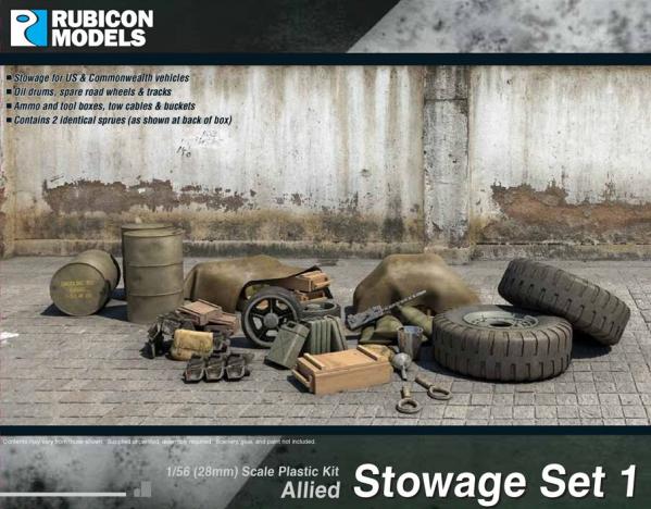 Rubicon Models Allied Stowage Set 1 Accessories Warlord Games    | Red Claw Gaming
