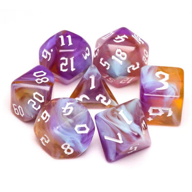 AMETHYST SUNSET RPG DICE SET Dice & Counters Foam Brain Games    | Red Claw Gaming