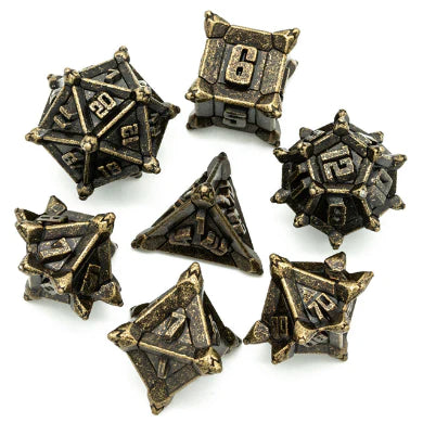 ANCIENT BRONZE FLAIL RPG METAL DICE SET Dice & Counters Foam Brain Games    | Red Claw Gaming