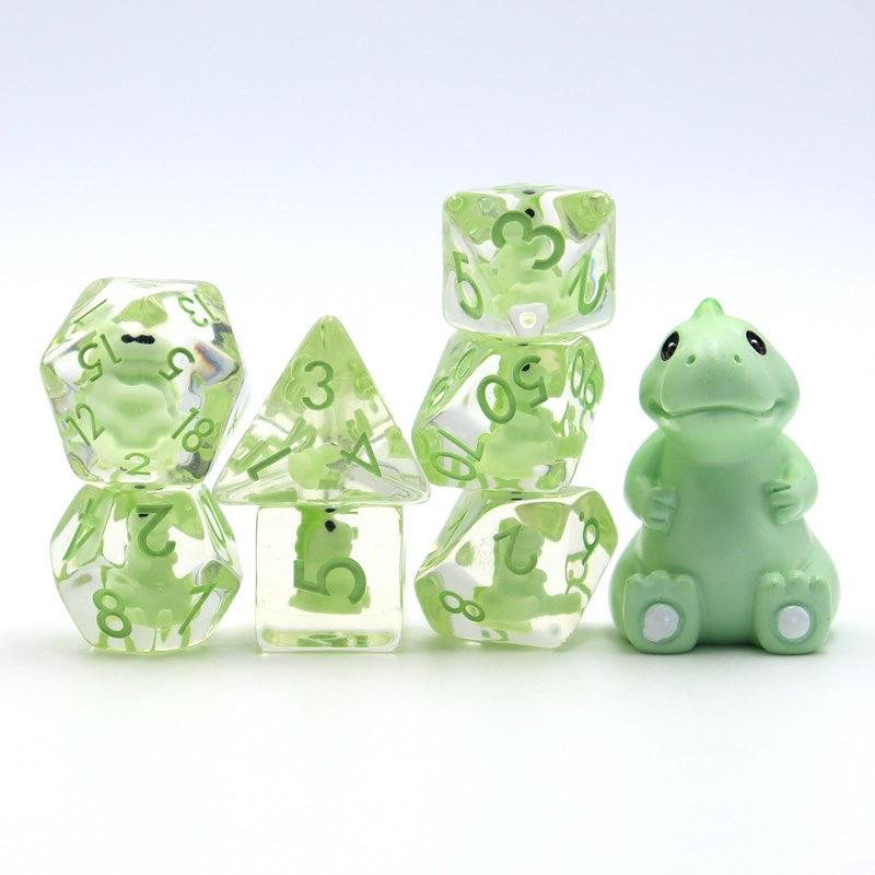 Baby T-Rex 7 Dice Set Dice & Counters Foam Brain Games    | Red Claw Gaming