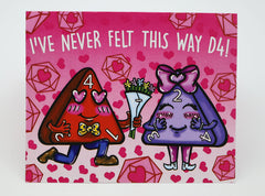 Valentines Day Card -D4 Love Dice & Counters Foam Brain Games    | Red Claw Gaming
