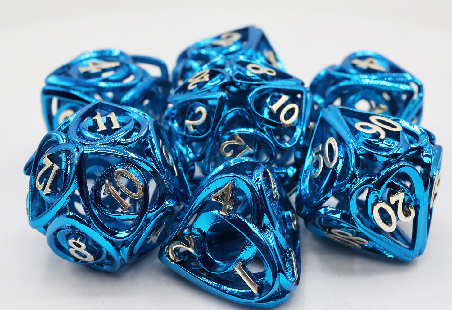 Blue Hollow Hearts RPG Set Dice & Counters Foam Brain Games    | Red Claw Gaming