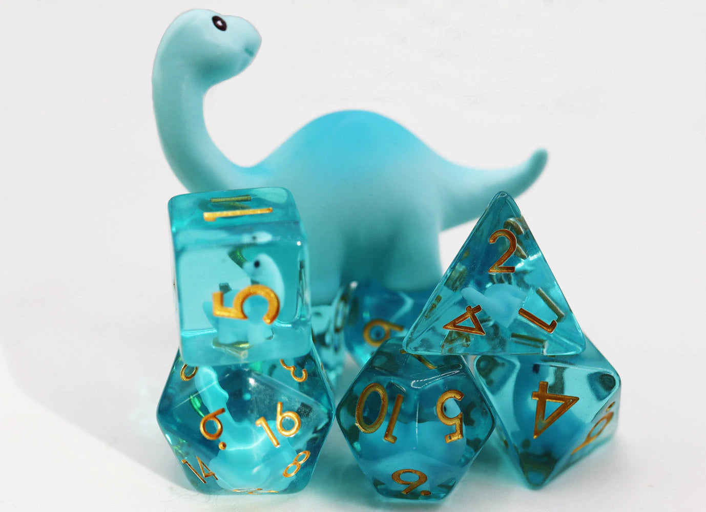 Brontosaurus 7 Dice Set Dice & Counters Foam Brain Games    | Red Claw Gaming