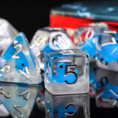 Bubble Bath Duck 7 Dice Set Dice & Counters Foam Brain Games    | Red Claw Gaming