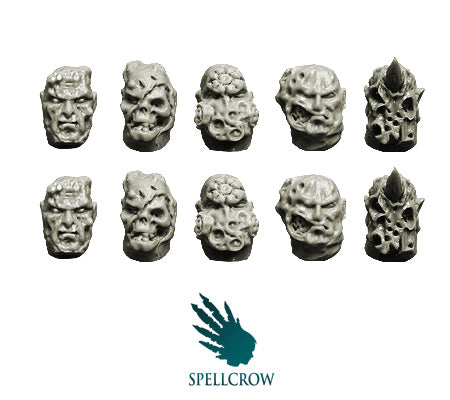 Chaos Space Knights Heads Minatures Spellcrow    | Red Claw Gaming
