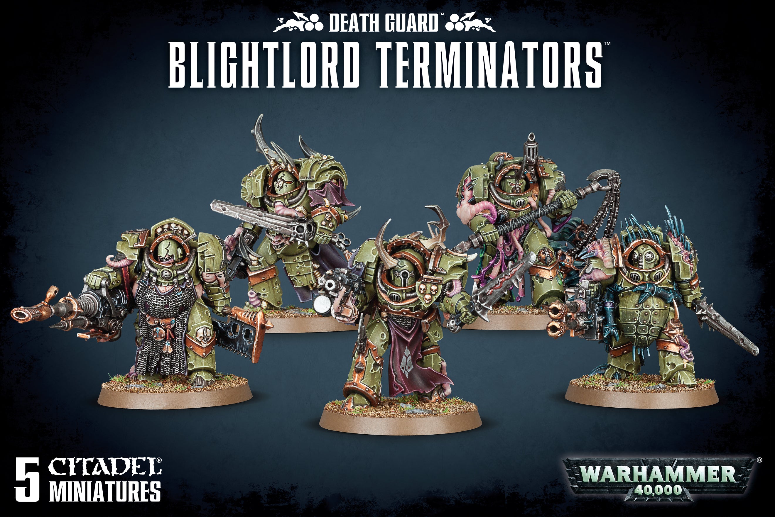 DEATH GUARD BLIGHTLORD TERMINATORS Death Guard Games Workshop    | Red Claw Gaming