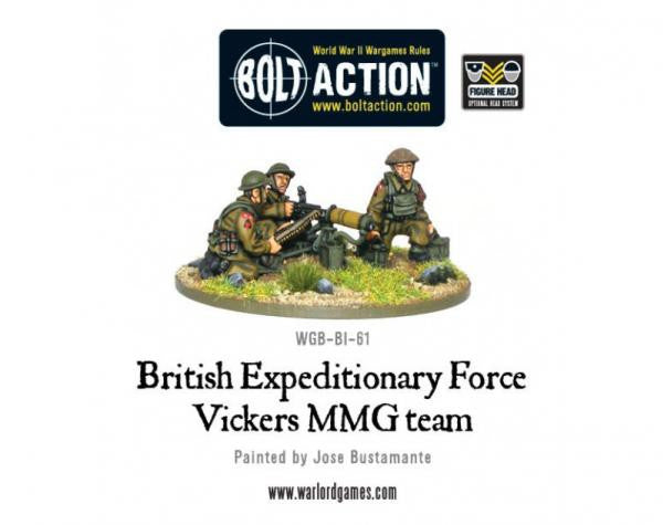 Early War British Vickers MMG Team British BEF Warlord Games    | Red Claw Gaming