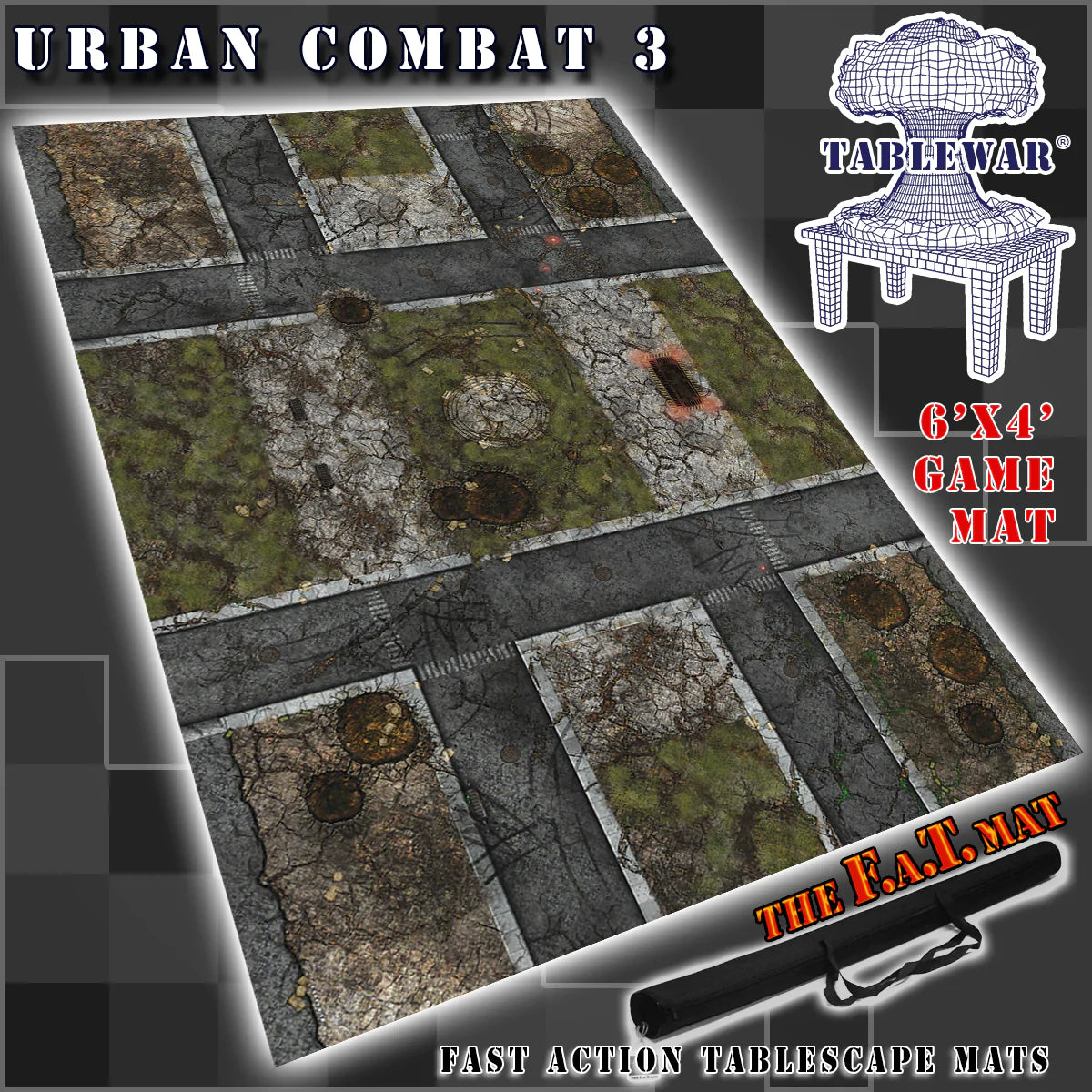 F.A.T. MATS: URBAN COMBAT 3 6x4 Gaming Mat F.A.T. Mats    | Red Claw Gaming