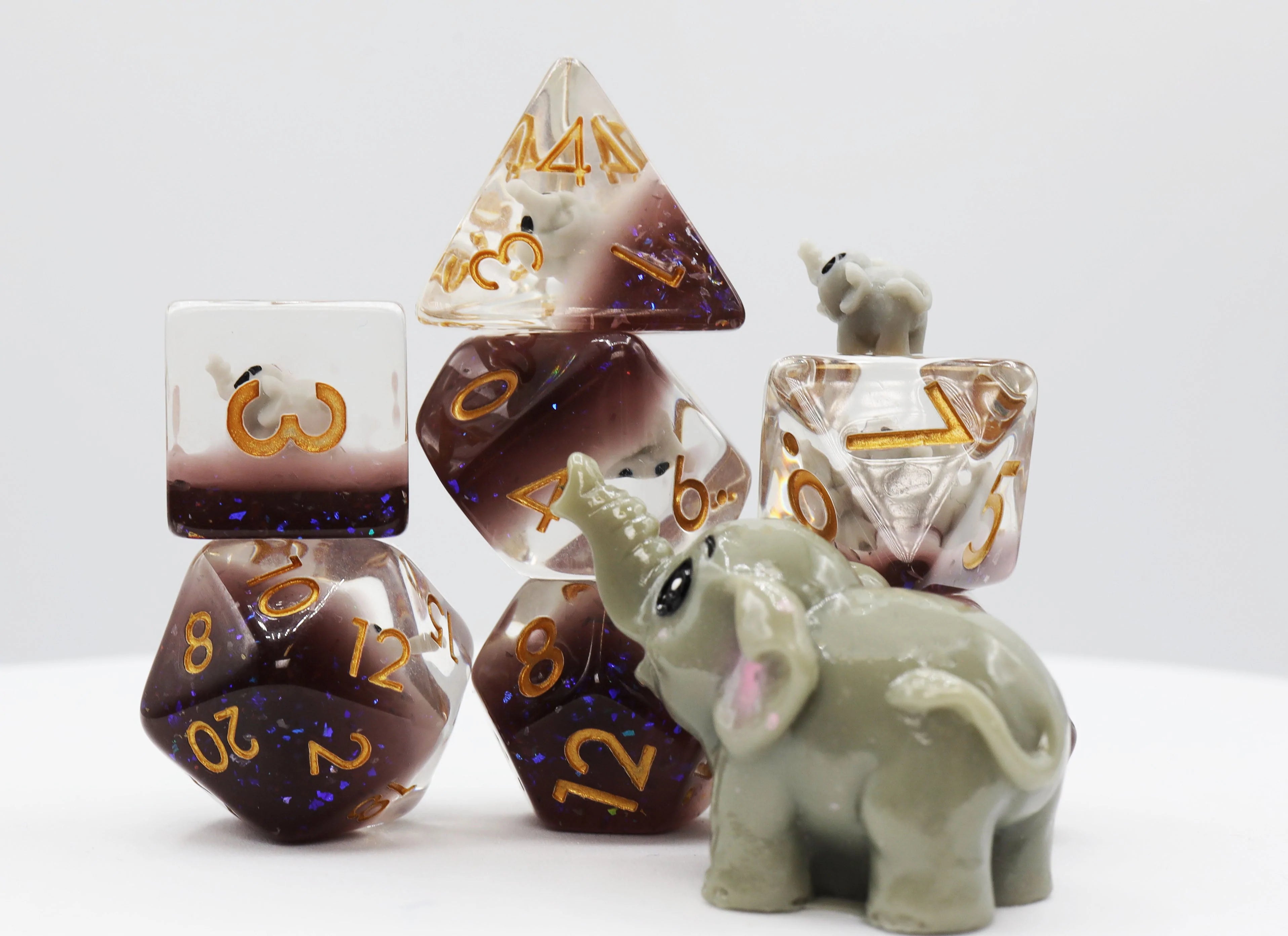 Elephant 7 Dice Set Dice & Counters Foam Brain Games    | Red Claw Gaming