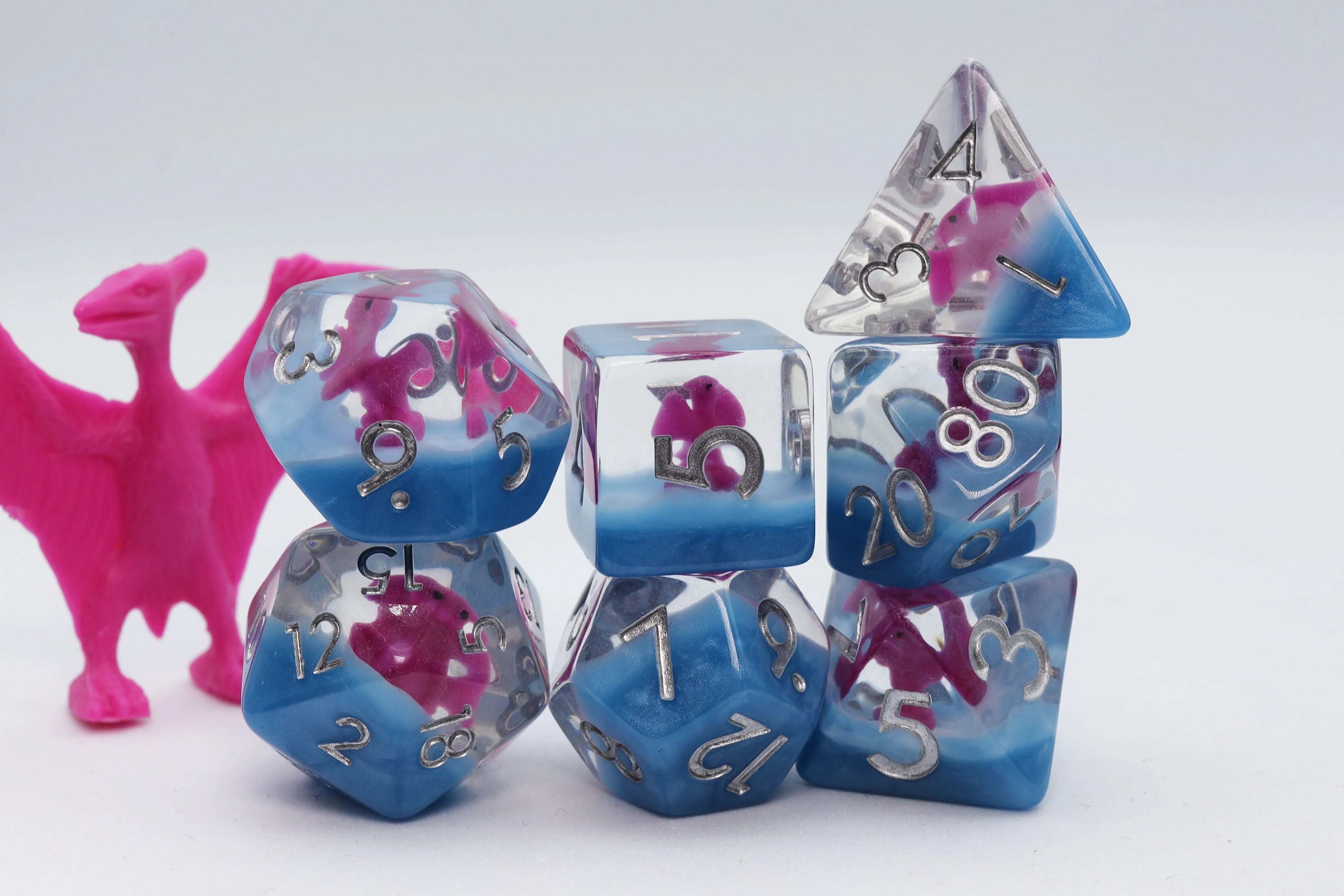 PINK PTERODACTYL RPG DICE SET Dice & Counters Foam Brain Games    | Red Claw Gaming