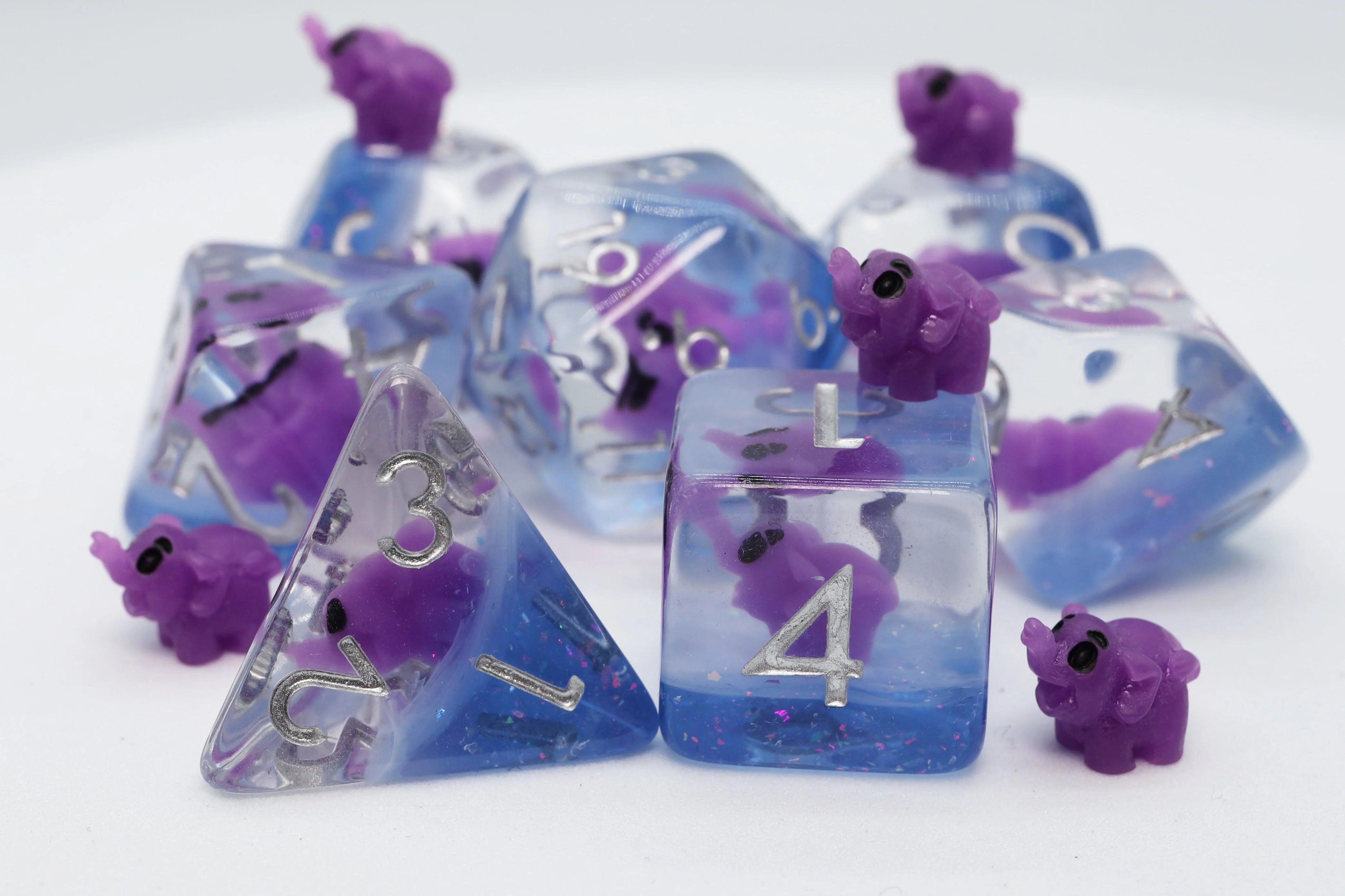 PURPLE ELEPHANT RPG DICE SET Dice & Counters Foam Brain Games    | Red Claw Gaming