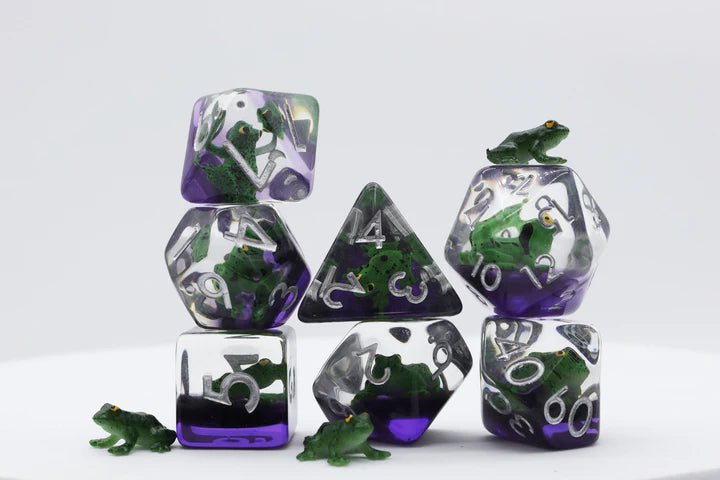 GREEN POISON FROG RPG DICE SET Dice & Counters Foam Brain Games    | Red Claw Gaming