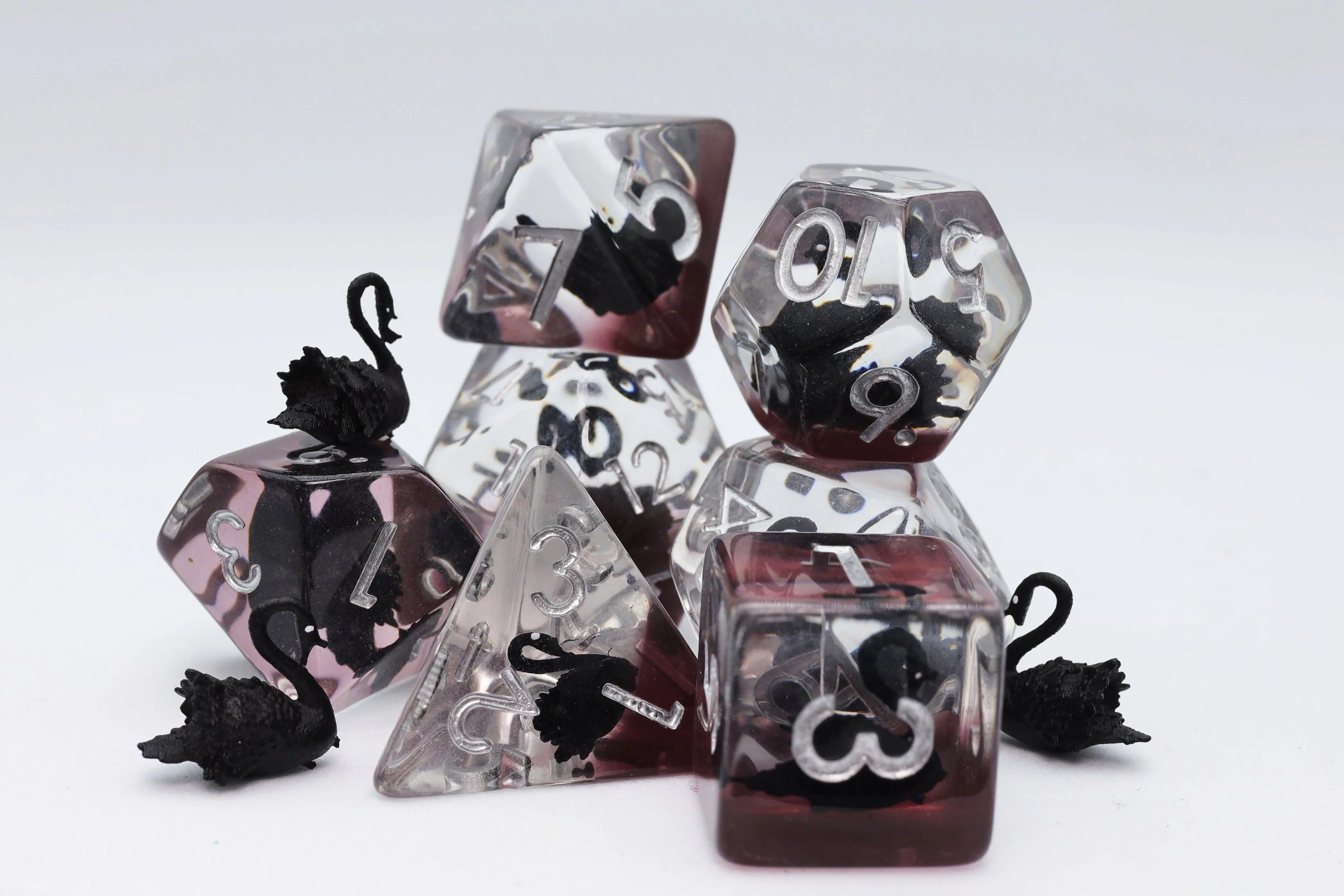 BLACK SWAN RPG DICE SET Dice & Counters Foam Brain Games    | Red Claw Gaming