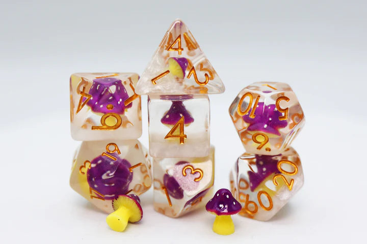 PURPLE MUSHROOM RPG DICE SET Dice & Counters Foam Brain Games    | Red Claw Gaming