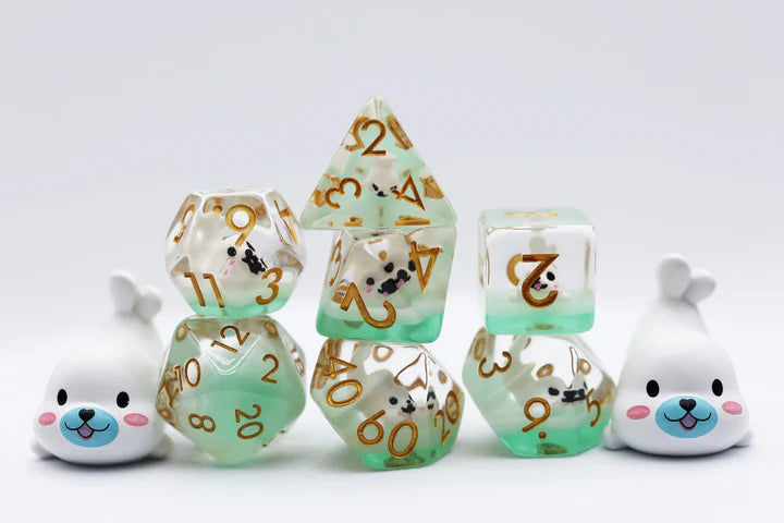 WHITE SEAL RPG DICE Dice & Counters Foam Brain Games    | Red Claw Gaming