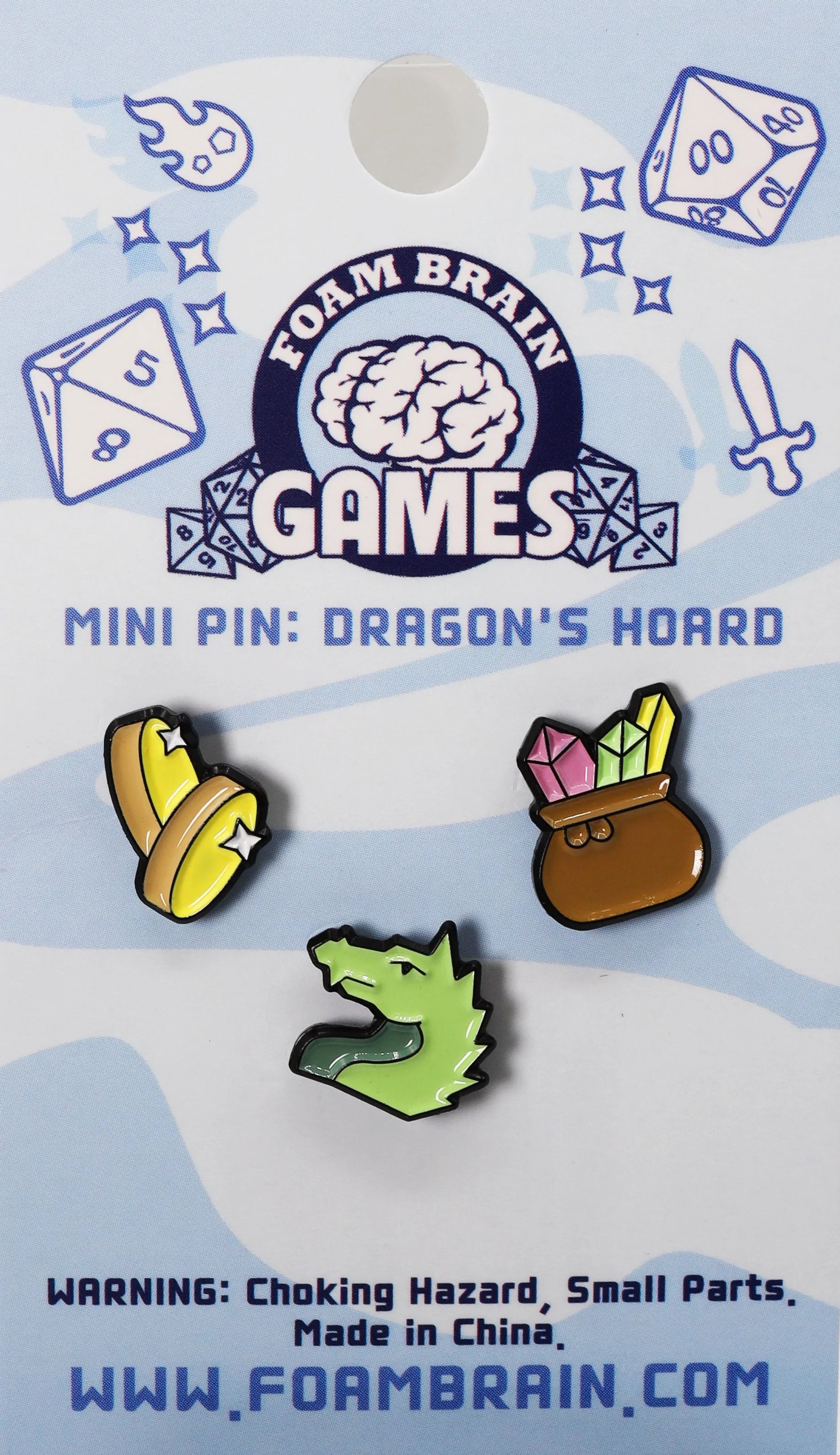 Mini Pins: Dragon's Hoard Pins Foam Brain Games    | Red Claw Gaming