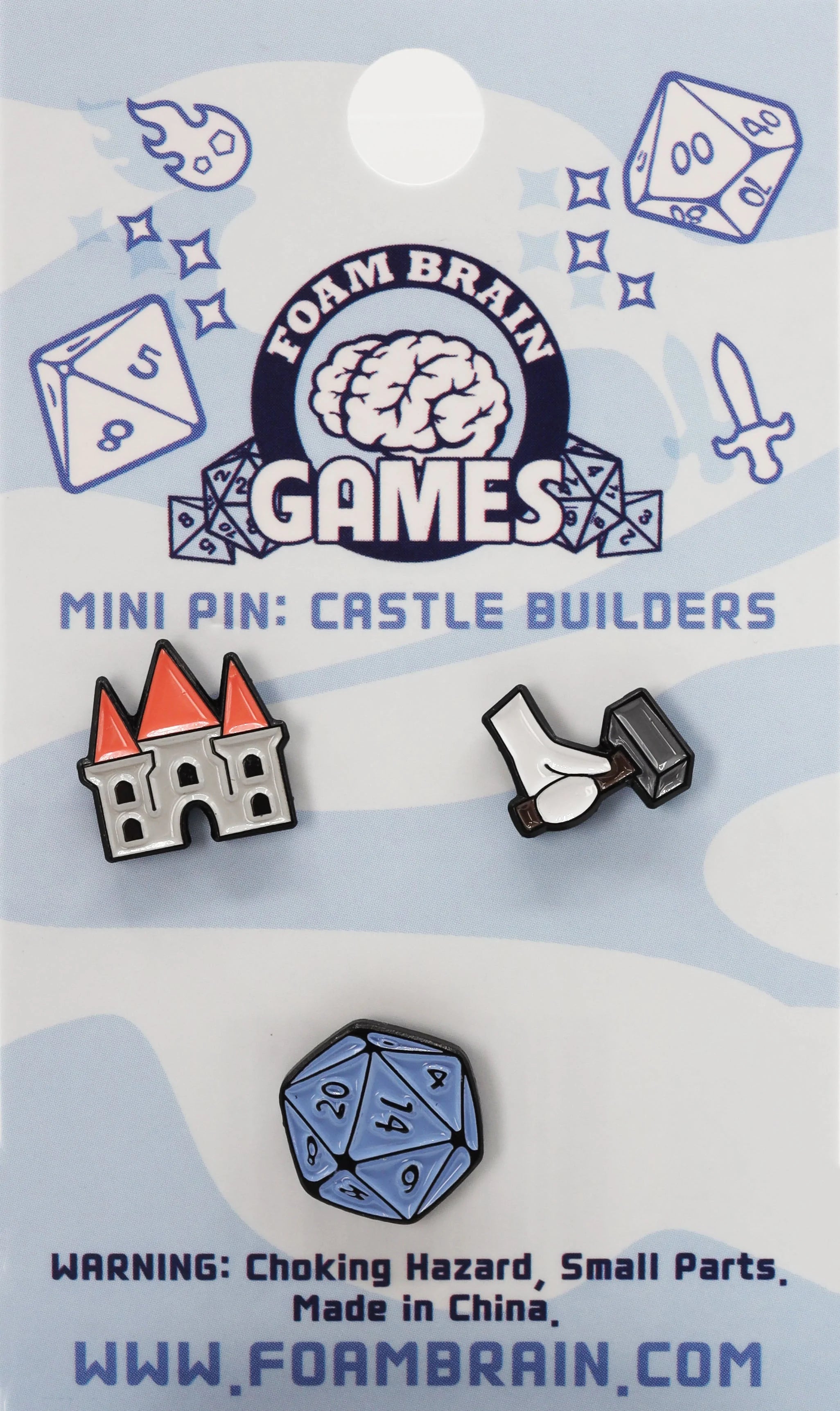 Mini Pins: Castle Builders Pins Foam Brain Games    | Red Claw Gaming