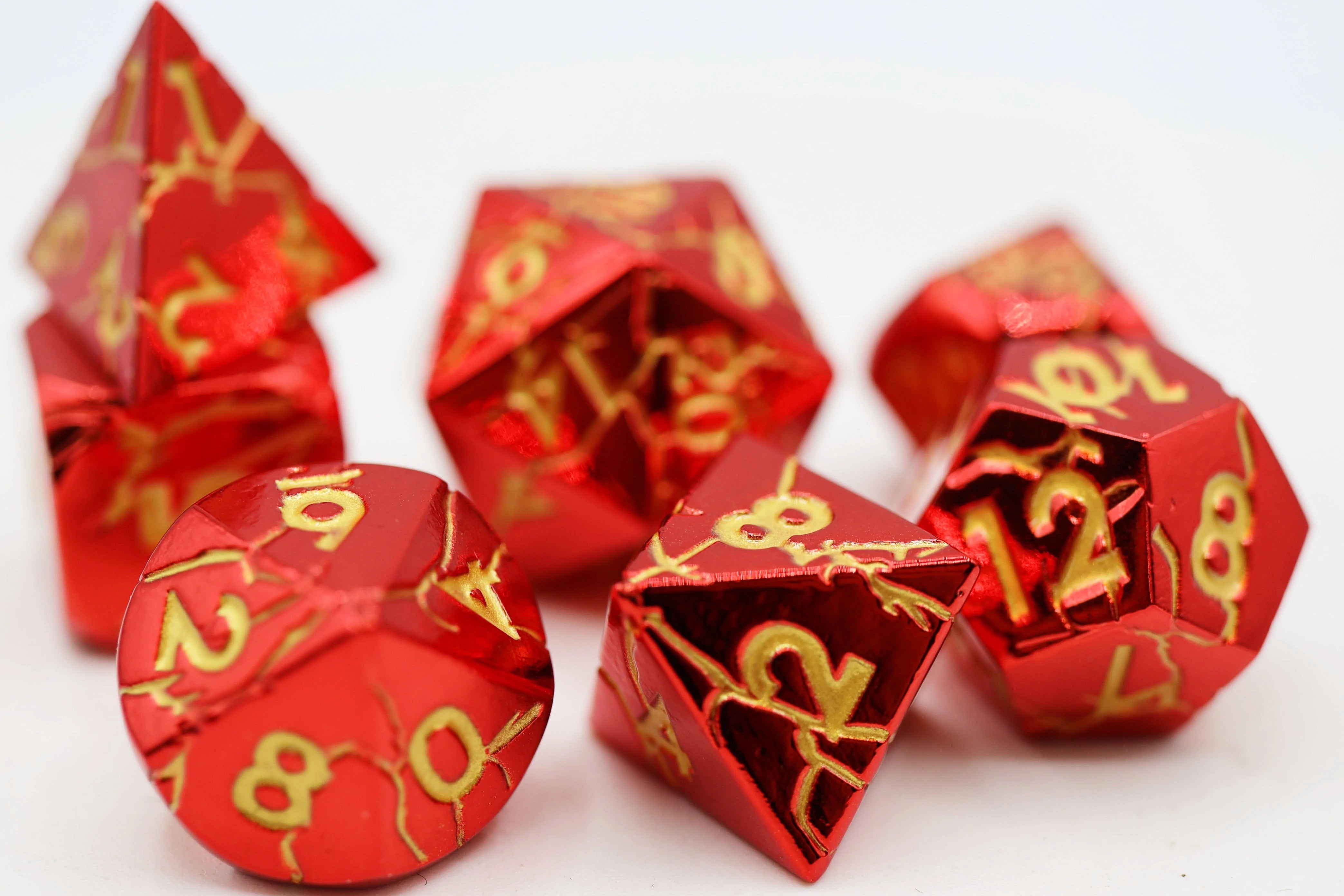RUBY QUARRY RPG METAL DICE SET Dice & Counters Foam Brain Games    | Red Claw Gaming