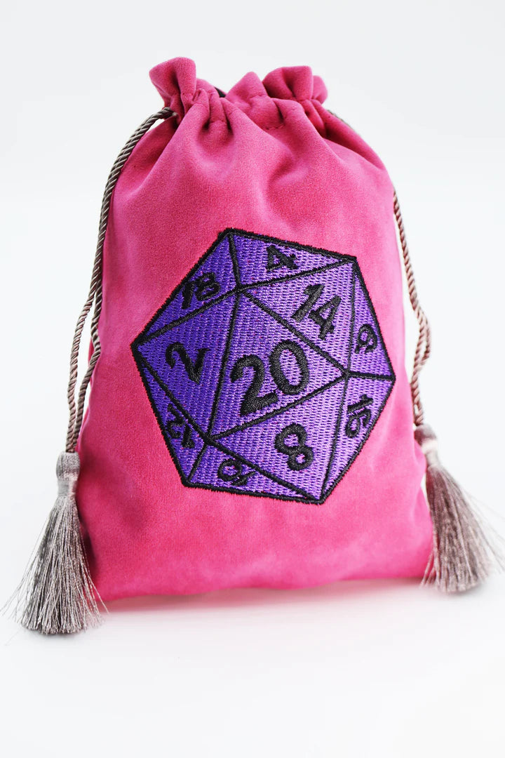 DICE BAG - PURPLE D20 Dice & Counters Foam Brain Games    | Red Claw Gaming