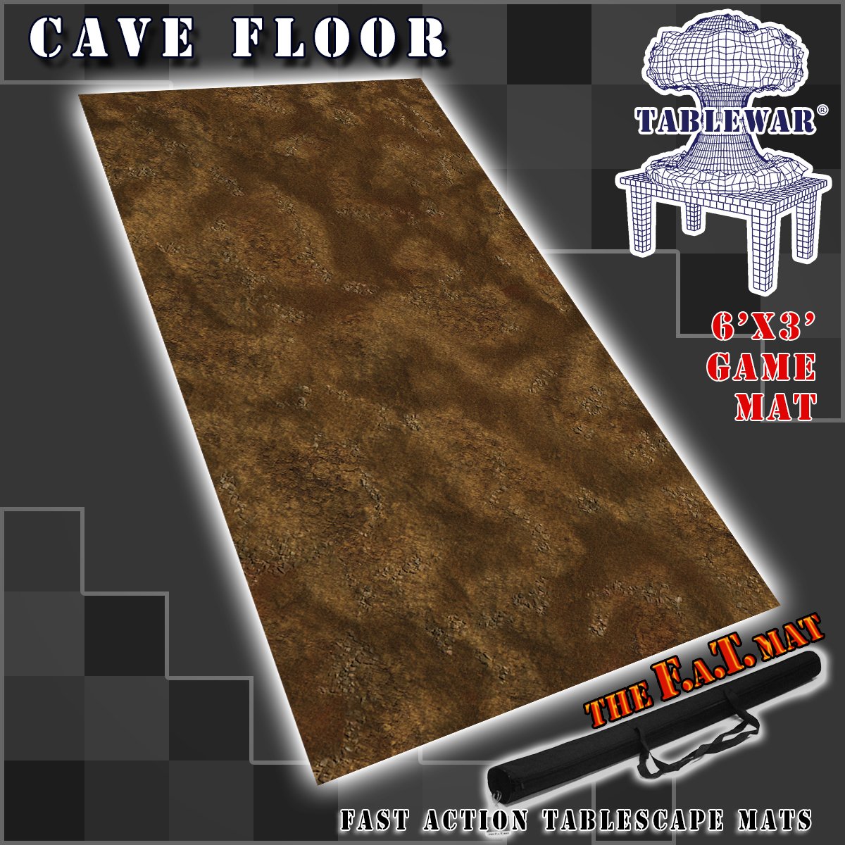 FAT Mat Cave Floor 6x3 Gaming Mat Clearance    | Red Claw Gaming