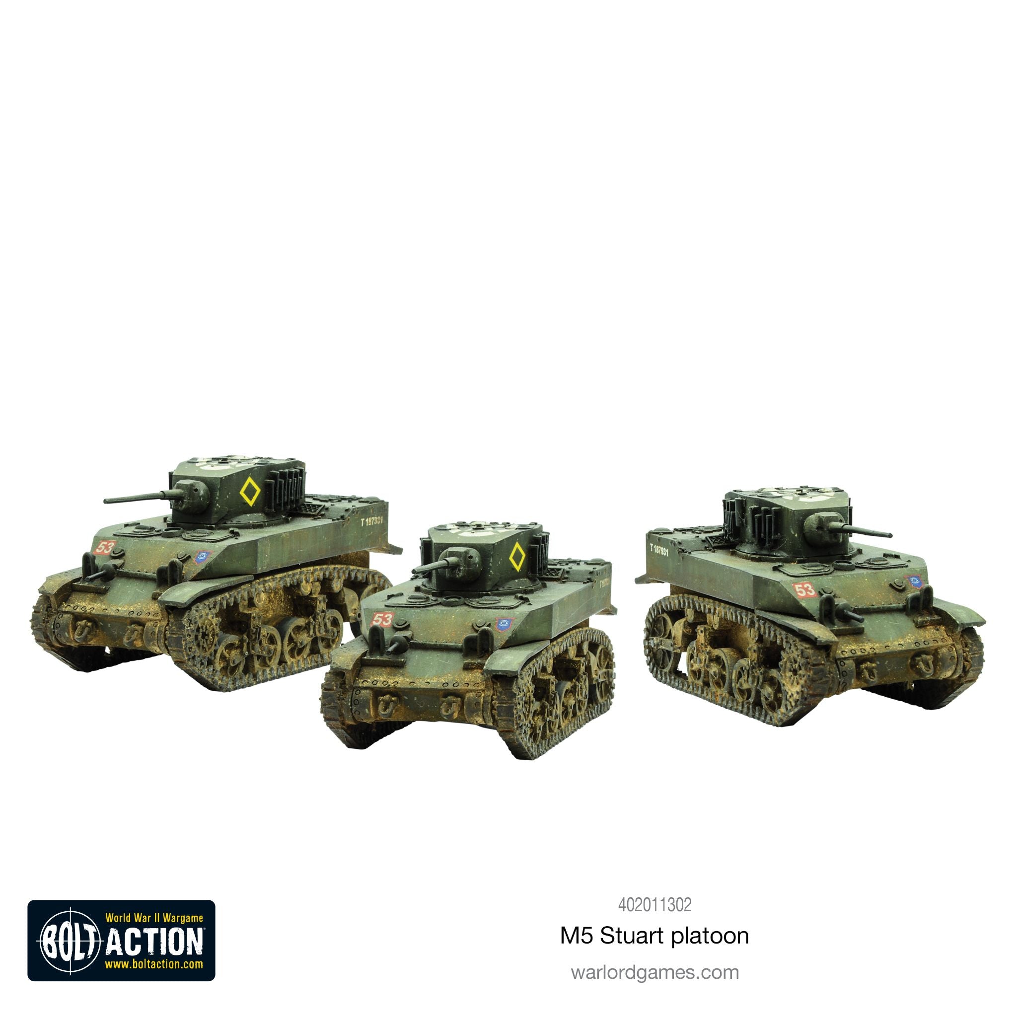 M5 Stuart Platoon American Warlord Games    | Red Claw Gaming