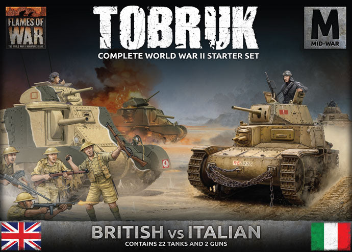 Desert Starter Set - Tobruk (Ital vs Brit) Starter Set FLAMES OF WAR    | Red Claw Gaming