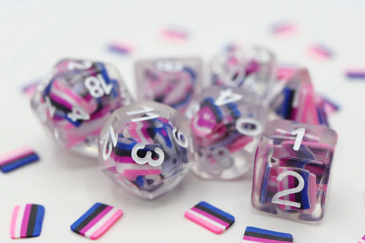 Pride Dice - Genderfluid Pins Foam Brain Games    | Red Claw Gaming