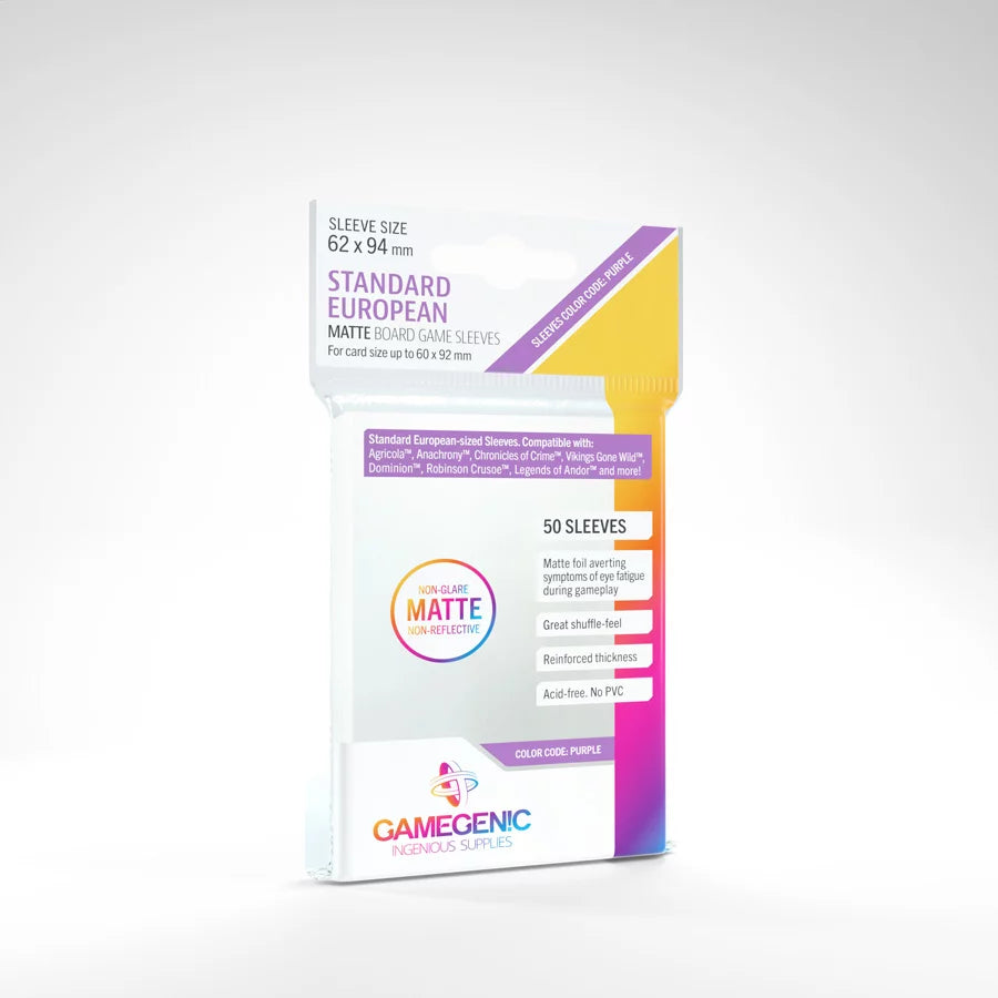 Gamegenic Matte European Board Game Sleeves Card Sleeves Gamegenic    | Red Claw Gaming