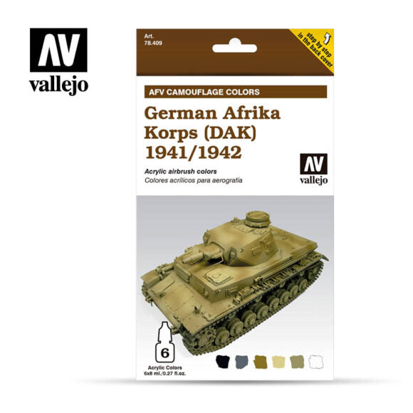 German Afrika Korps (DAK) 1941/1942 Airbrush Set Vallejo Model Color Vallejo    | Red Claw Gaming