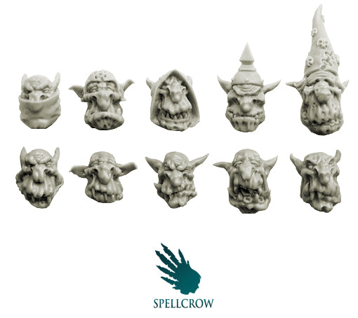Goblin Heads Minatures Spellcrow    | Red Claw Gaming