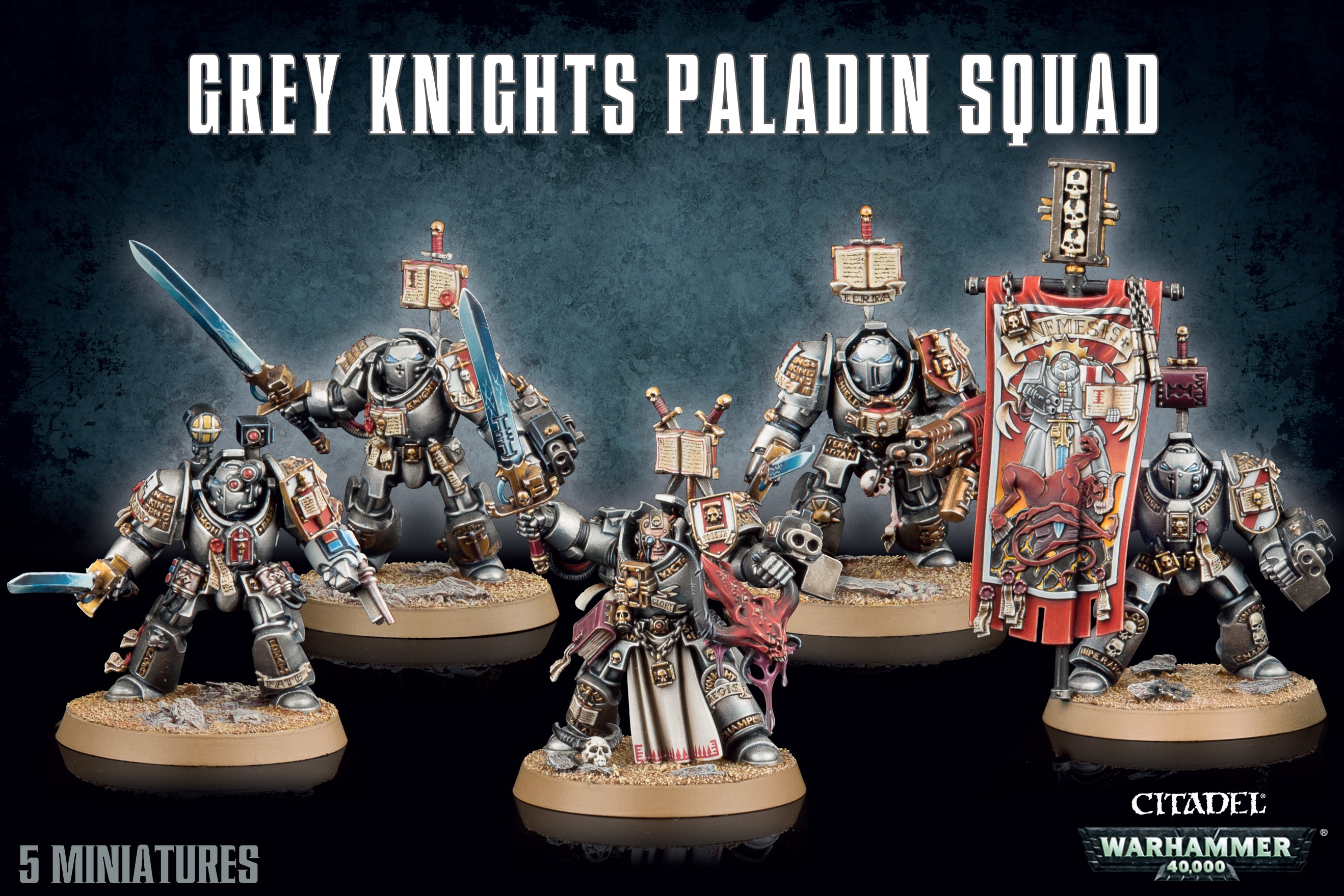 GREY KNIGHTS BROTHERHOOD TERMINATOR SQUAD Grey Knights Games Workshop | Red Claw Gaming