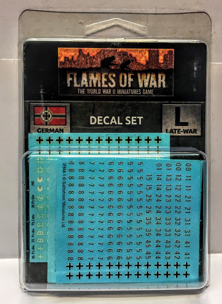 Flames of War Panzer Decal Set Miniatures FLAMES OF WAR    | Red Claw Gaming